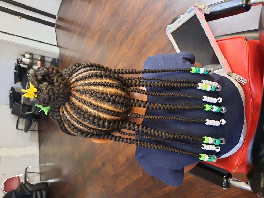 Kids Cornrows 10/Under(Hair Added)