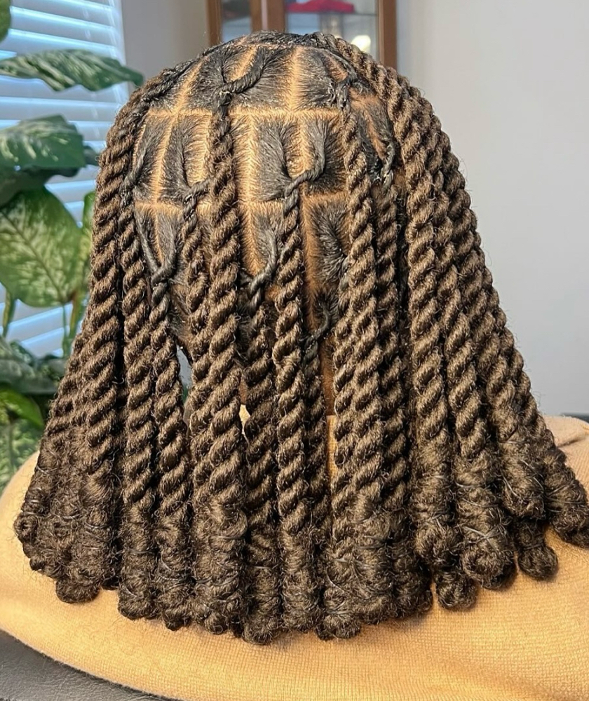 Invisible Locs- Loc Knot Bob Style