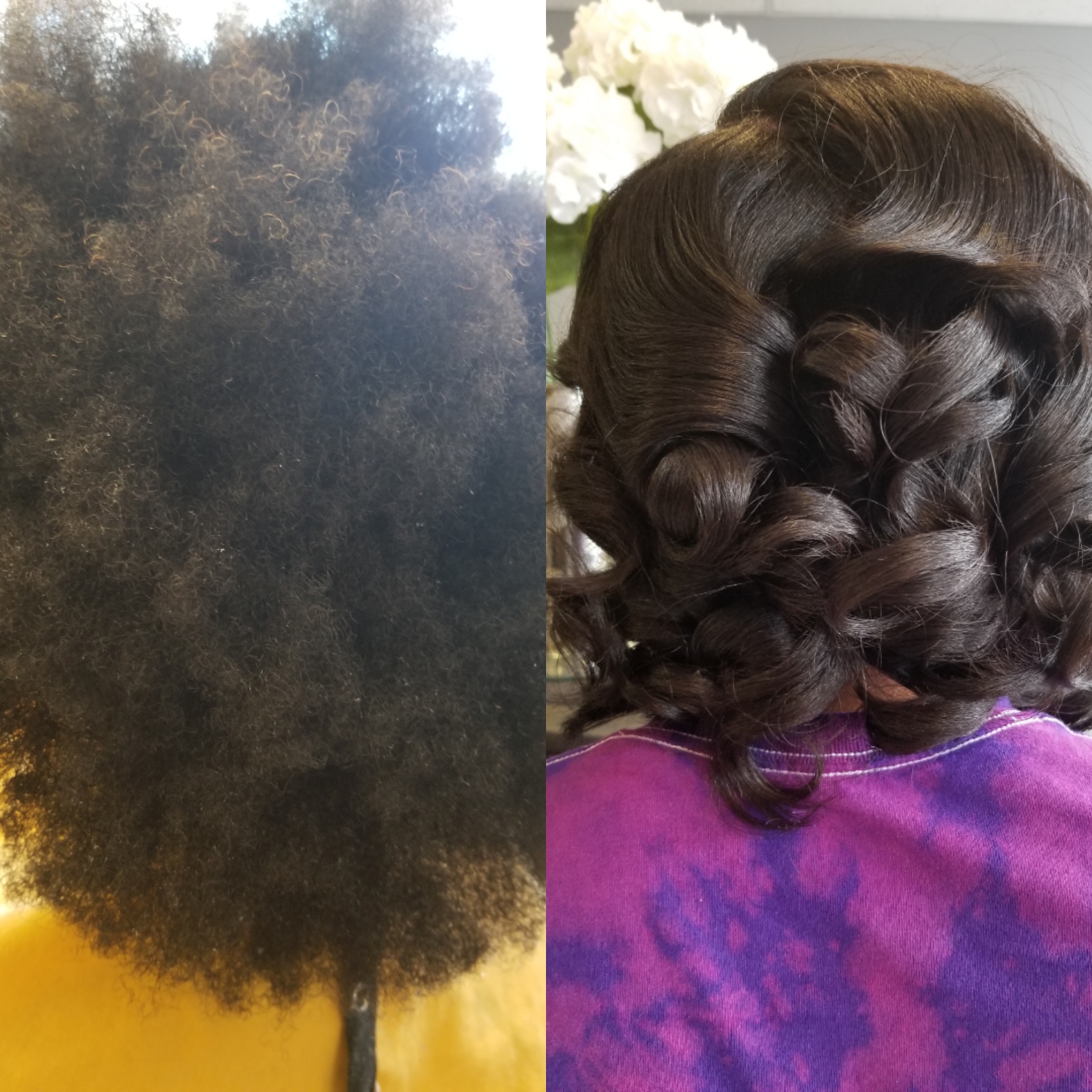 Natural Hair Silk Press Blowout