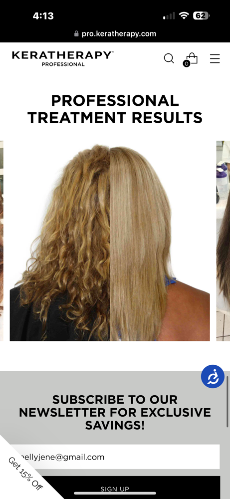 Keratin Treatment (Formaldehyde Free)