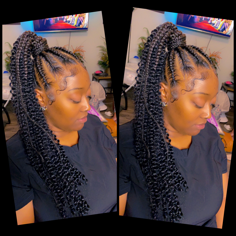 Large Boho Braided Ponytail