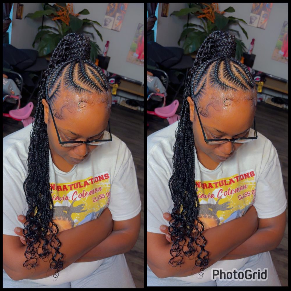 Large Boho Braided Ponytail at Maree Braids in Laurel, MS