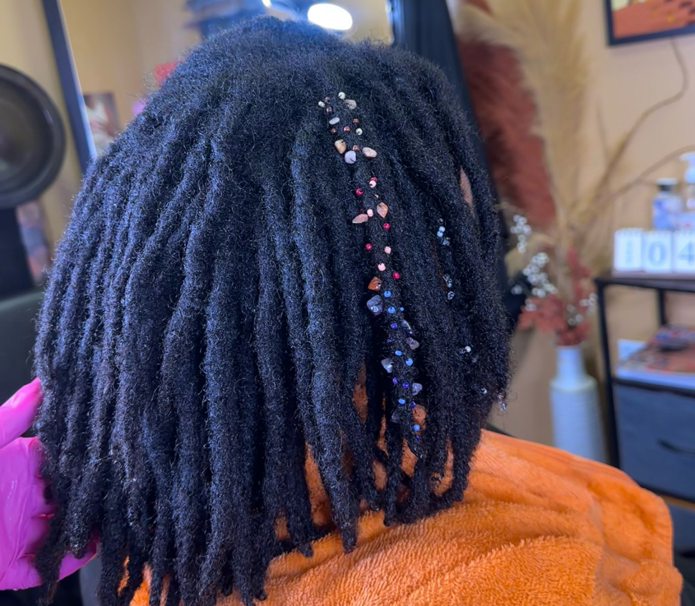 Crystals 🔮 + Loc Sprinkles ✨8” up