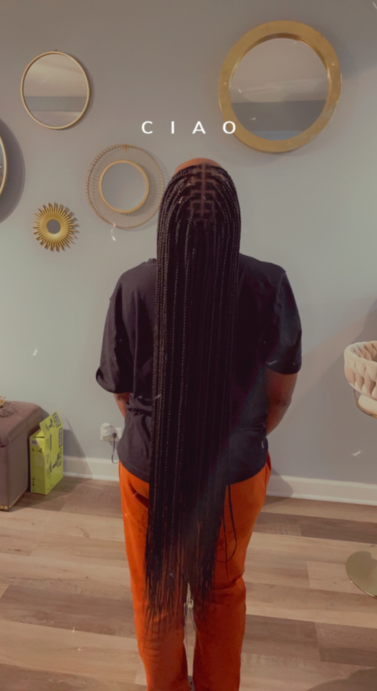 Small Knotless Braids(Butt Length)