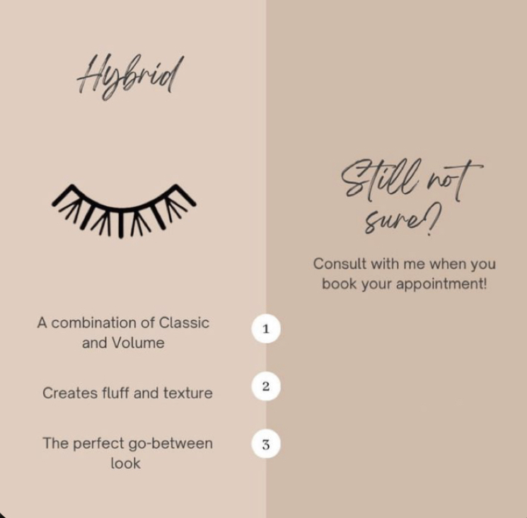 Hybrid Eyelash Extentions