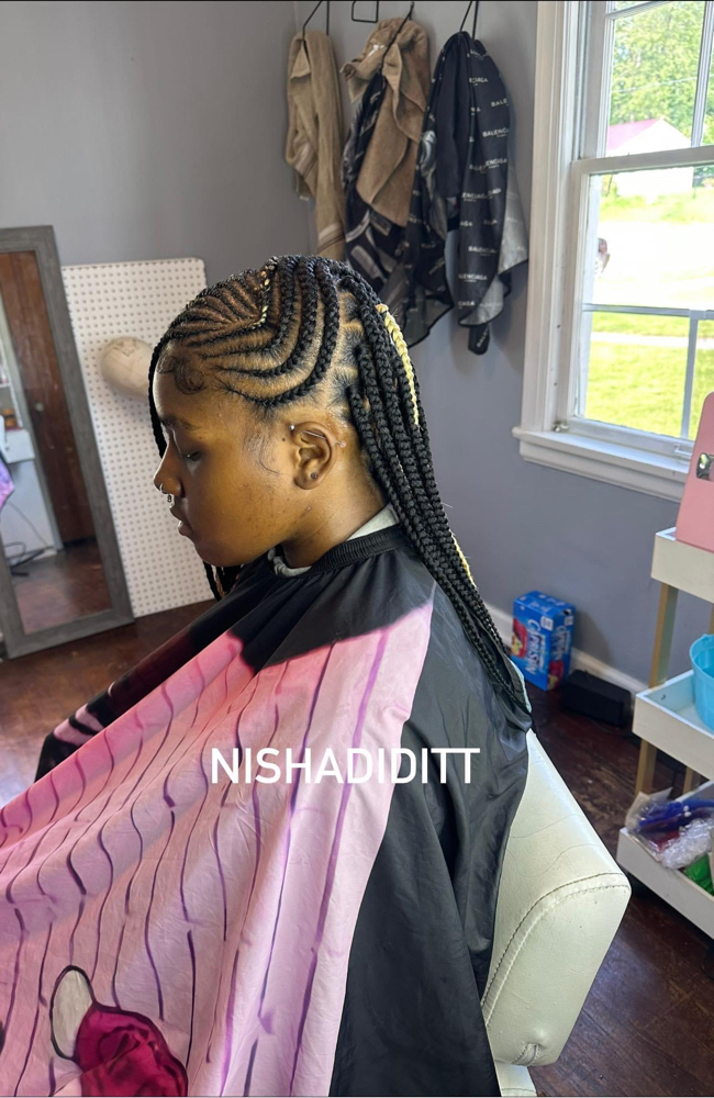 Side Part Box Braids