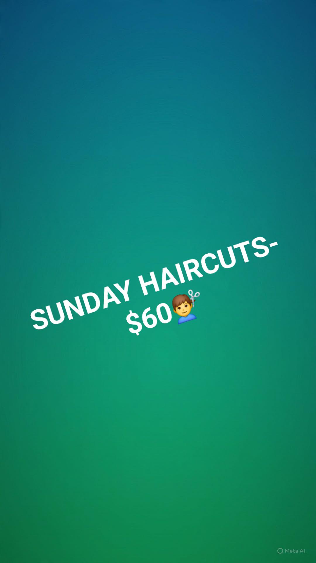 SUNDAY HAIRCUTS $60