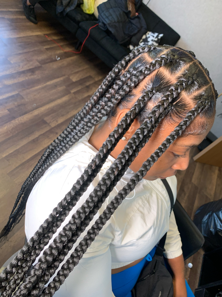 Medium knotless Braids at Hair Styles By Madi in Oakpark, MI