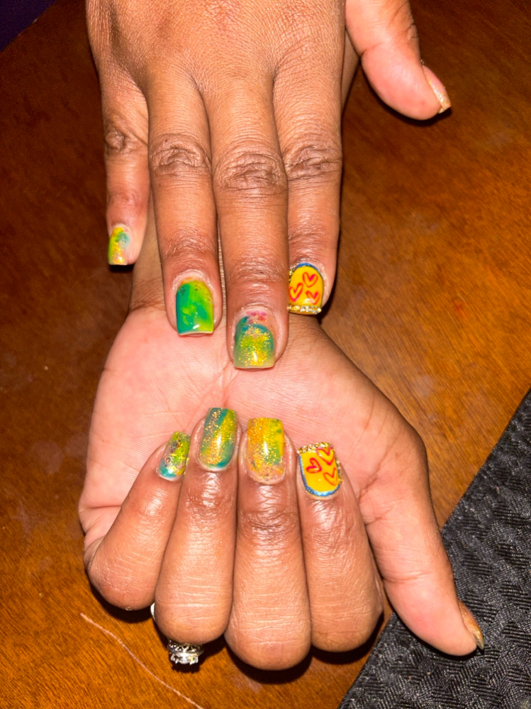 Short Acrylic/Natural Fill In