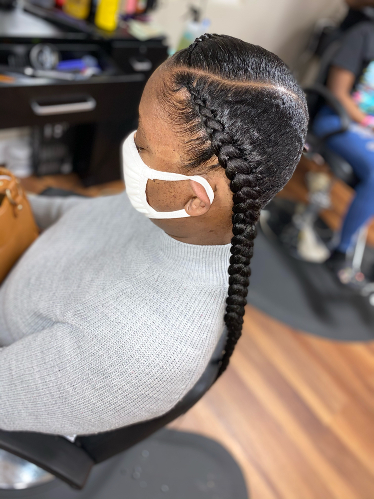 2 Feed In Braids