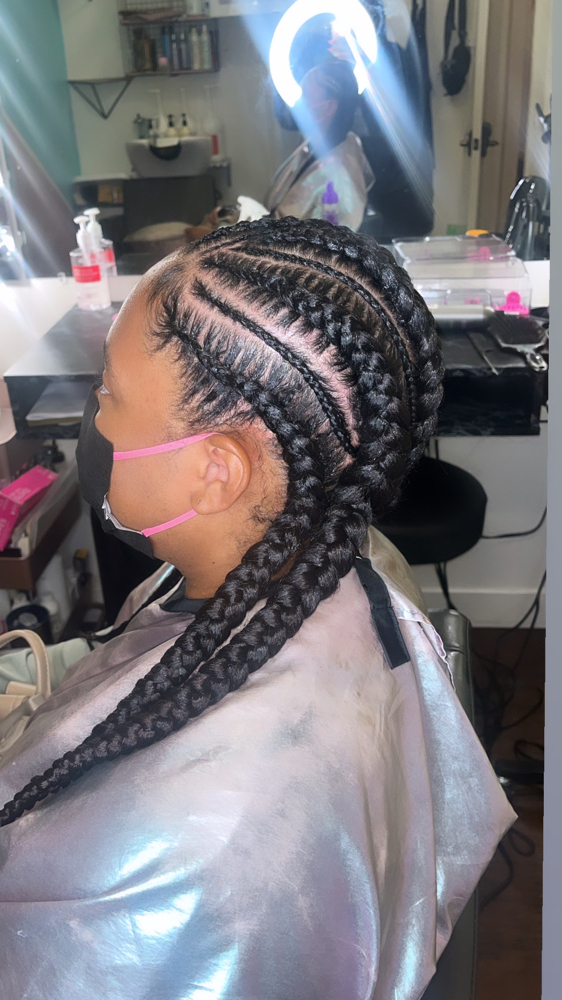 5-6 Feed In Braids
