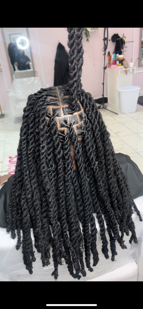 Two Strand Twist W/ Cuban Hair