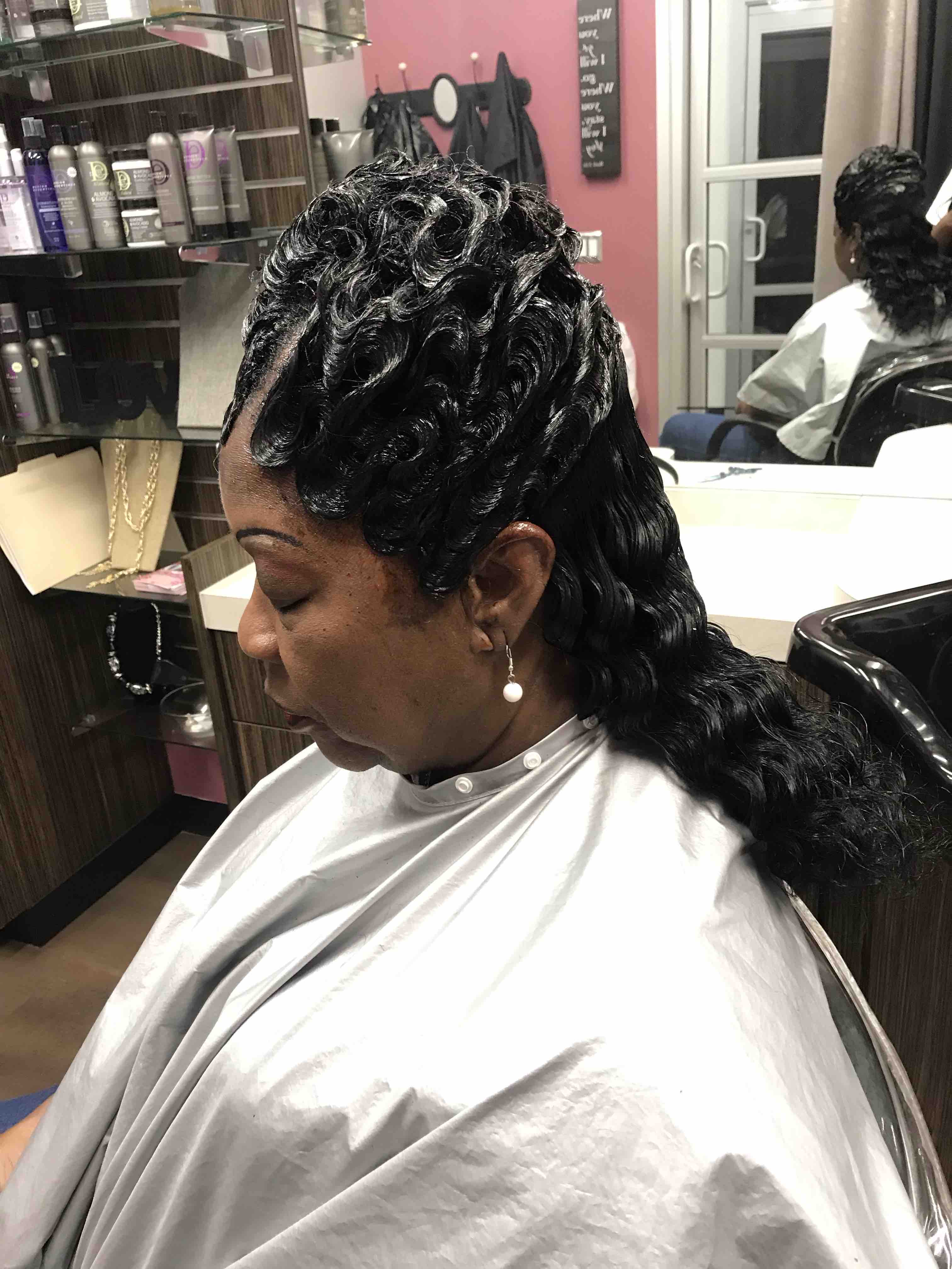 Scrunches w/weave at Millines Hair World, LLC in Any, FL