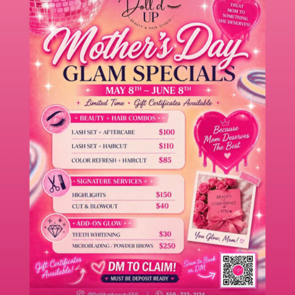 Cut & Blowout at Doll’d Up Beauty in Madera, CA