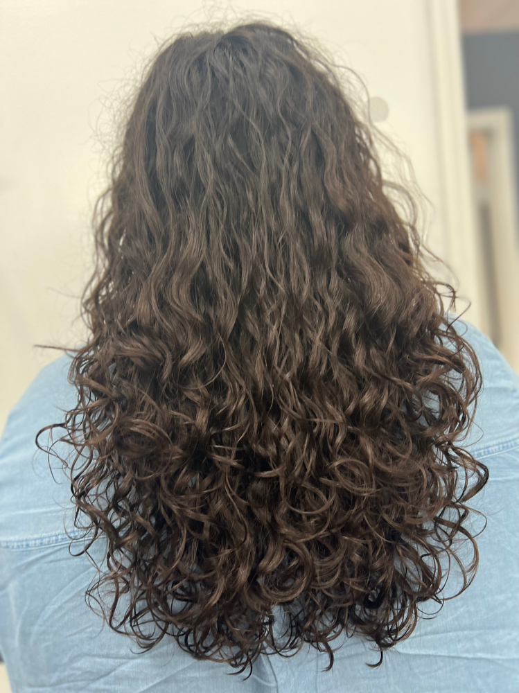 Inital Curly Cut (Below Shoulders)