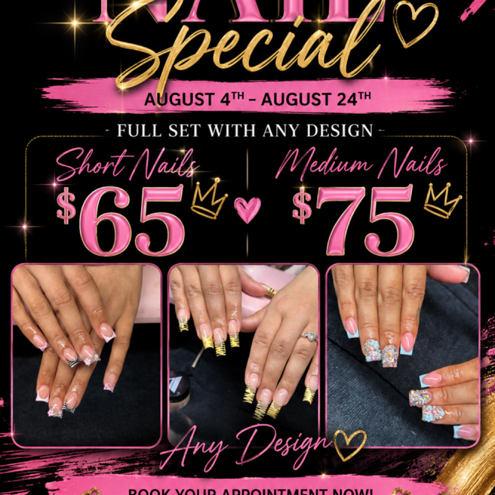 $65 Short Full set Special at Canela’s Nails & Spa in Rockford, IL