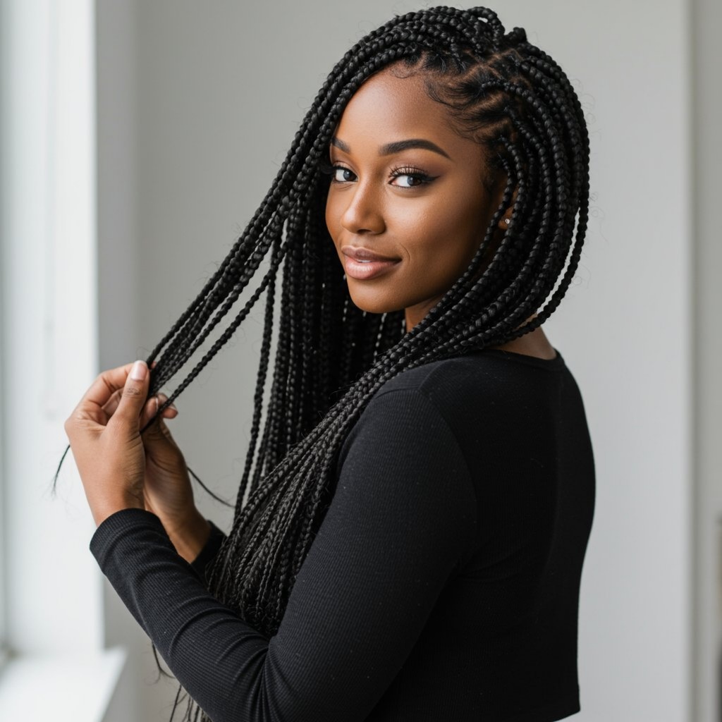 Fulani Braids with Quick Weave at London’s House Of Beauty in Lebanon, PA