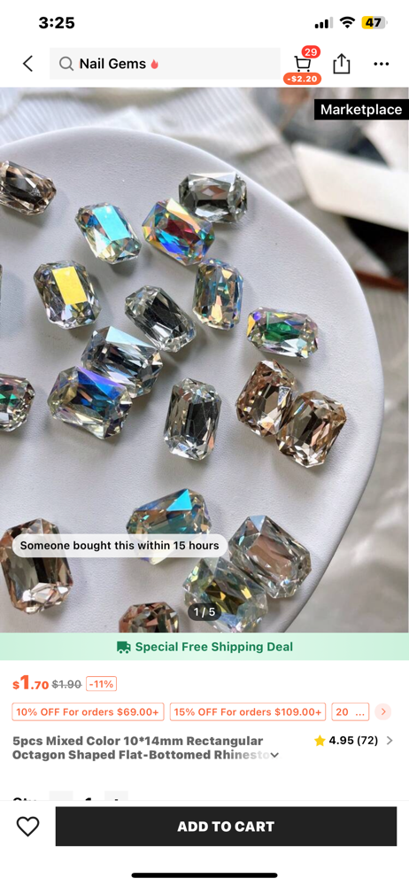Rhinstone And Charms Add On