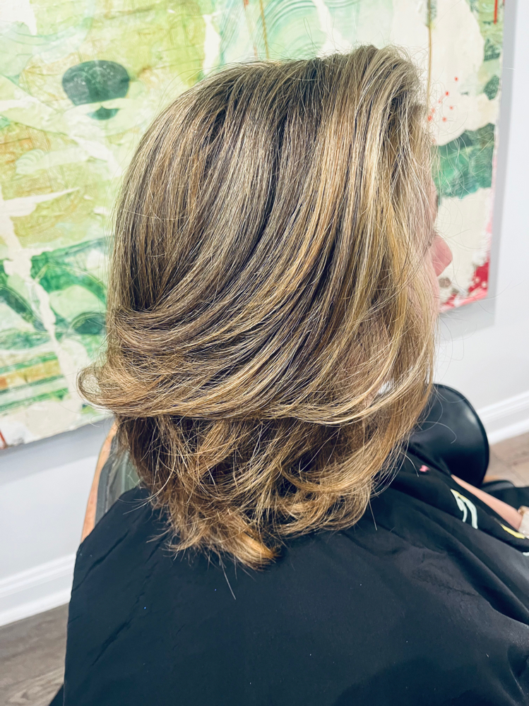 Partial Foil Glaze And Haircut