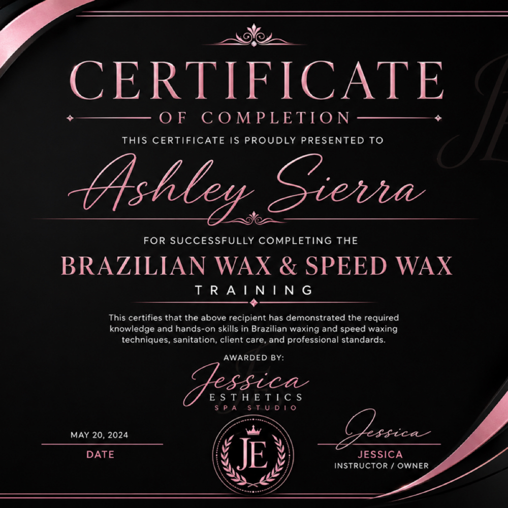 Brazilian Wax Training Course at By Jess LLC in Concord, CA