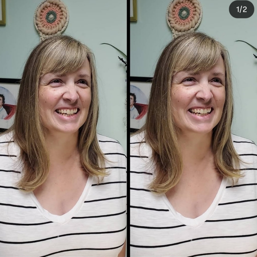 Highlights Face Framing at Brooke & Pear Gallery in Haltom City, TX