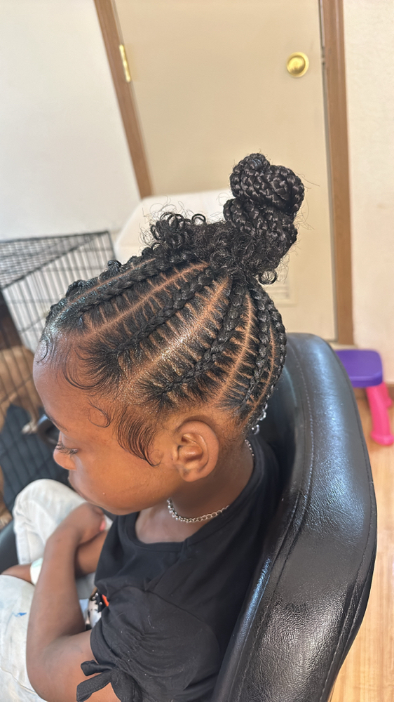 Kid's Braids With Weave