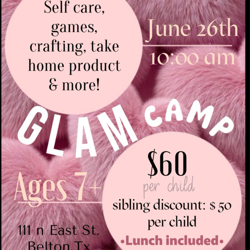 Glam Camp 1 Child at Sweet Strands By Candy in Belton, TX