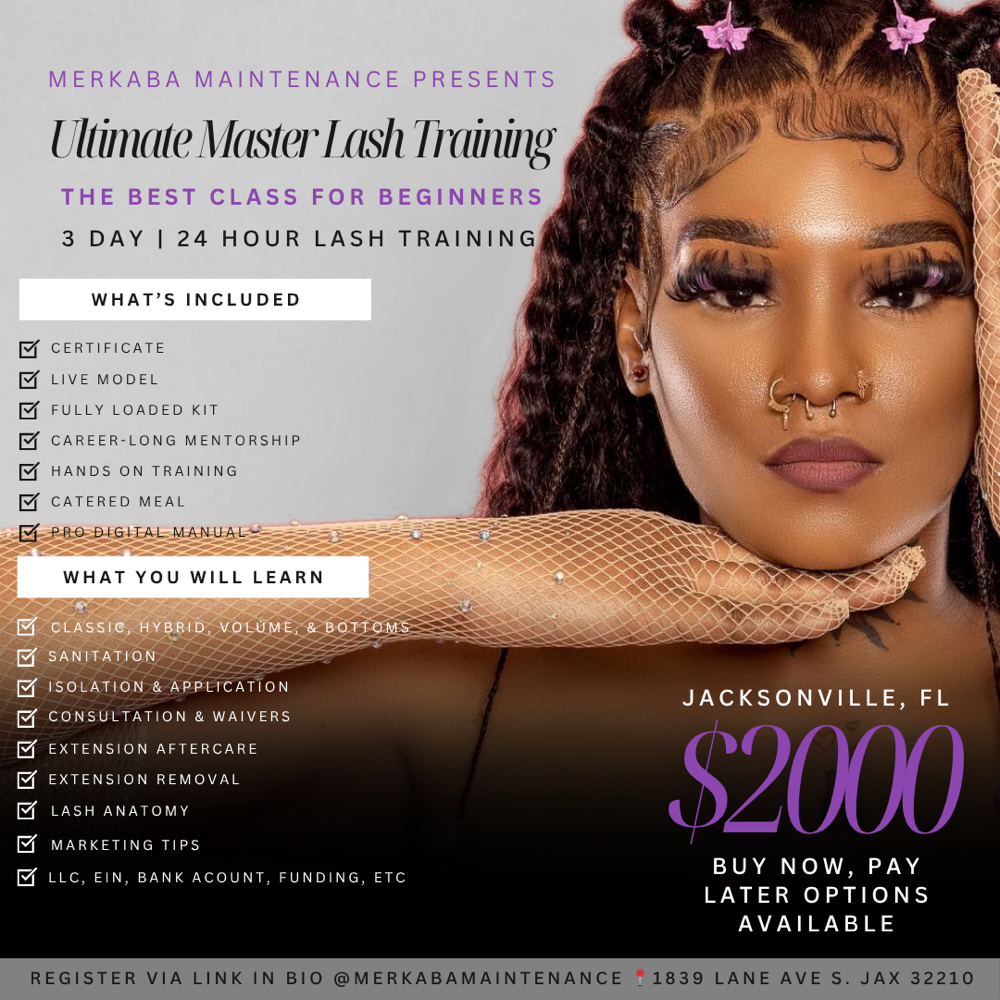 1:1 Lash Extensions at Merkaba Maintenance in Orange Park, FL