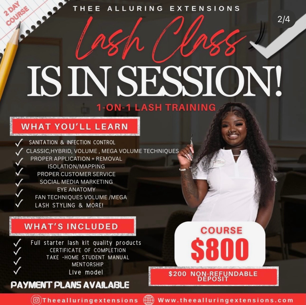 1 ON 1 LASH TRAINING at ALLURING EXTENSIONS in Beltsville, MD
