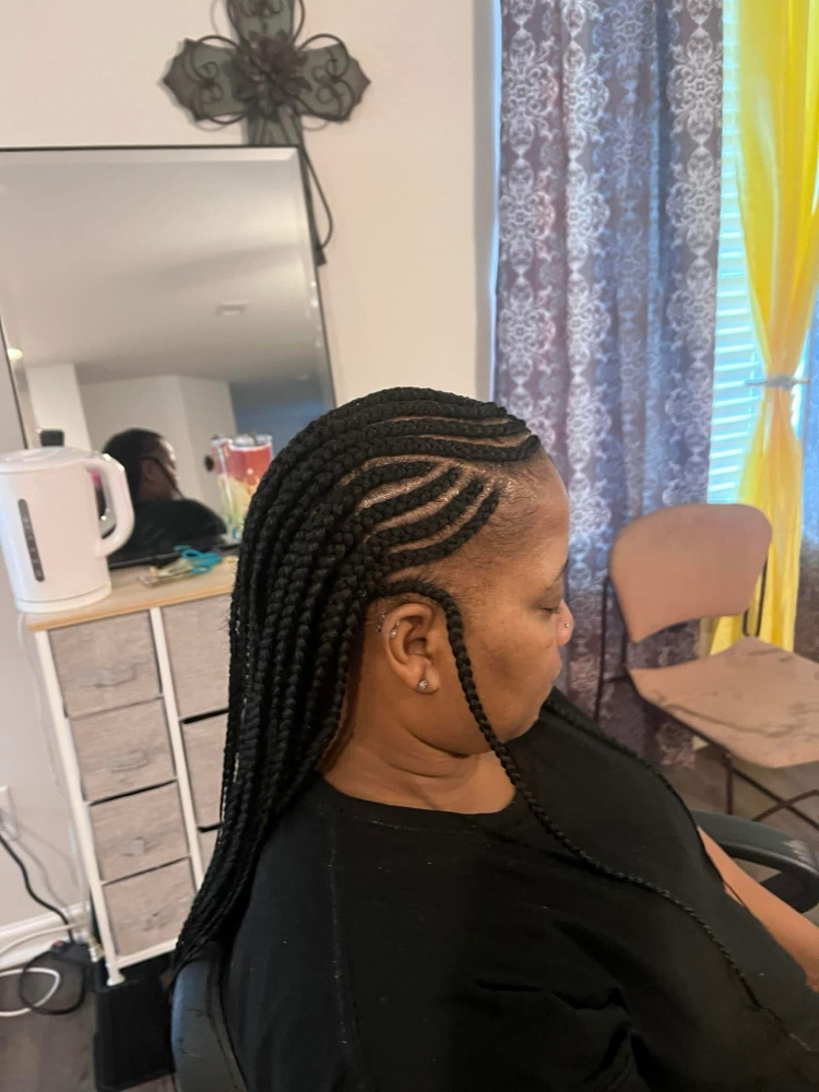2 Layer Cornrows at Braided By UNeeQ in Moundville, AL