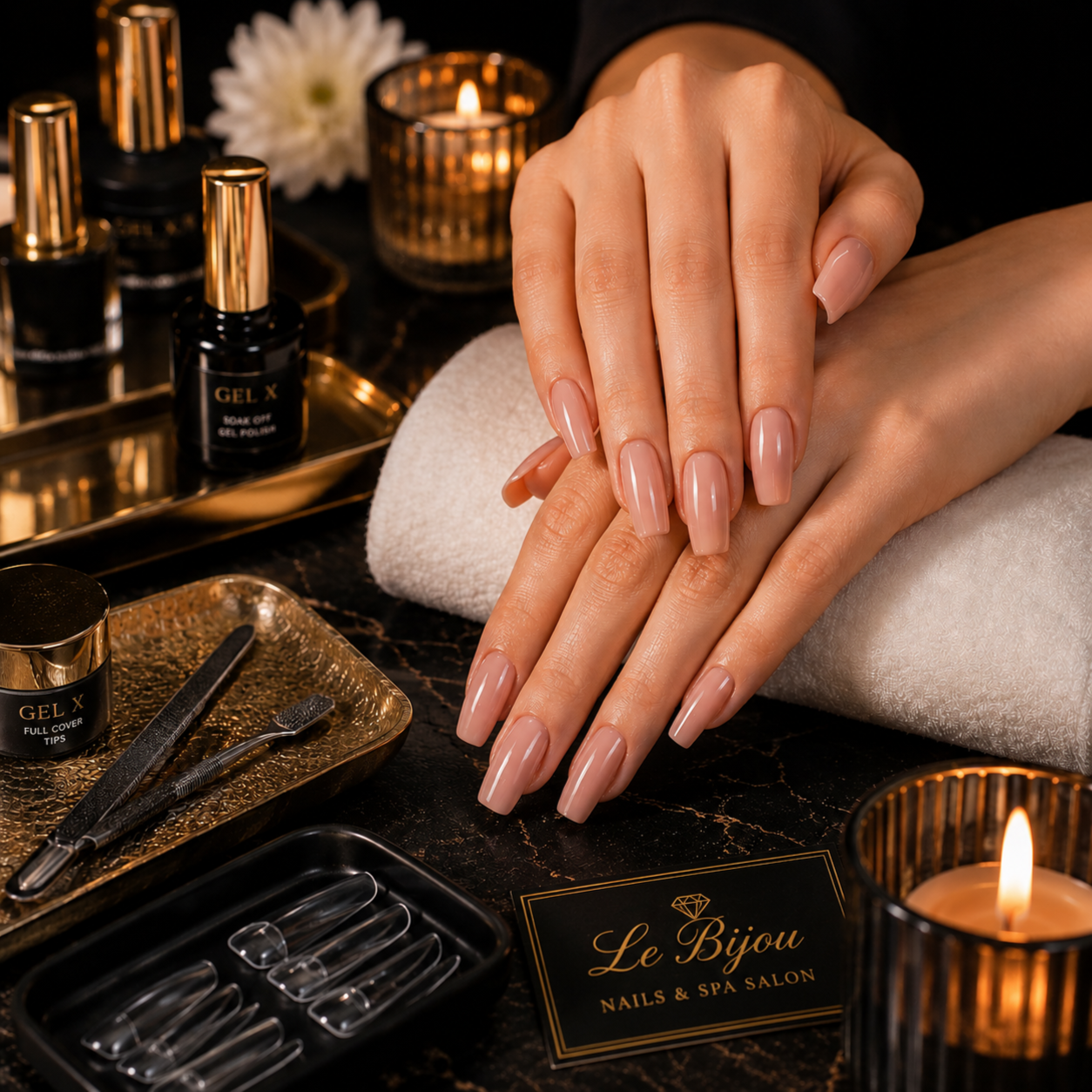 Nails - Gel X Full Set (Gel Polish) at Le Bijou Nails and Spa Salon in Houston, TX