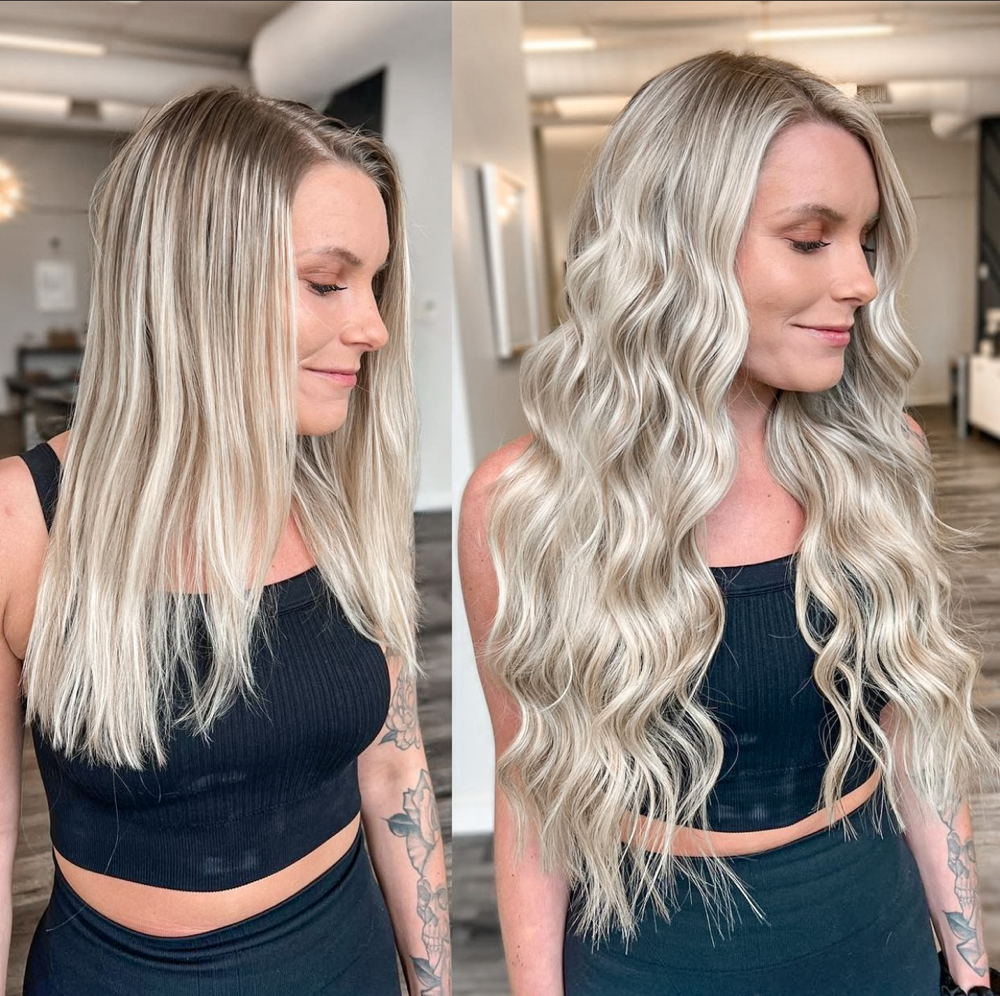 Initial Hair Extension Application at Jackie Vay Hairstylist in Rochester, NY