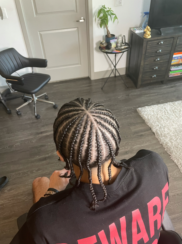11+ Cornrows (NOT FEED-INS)