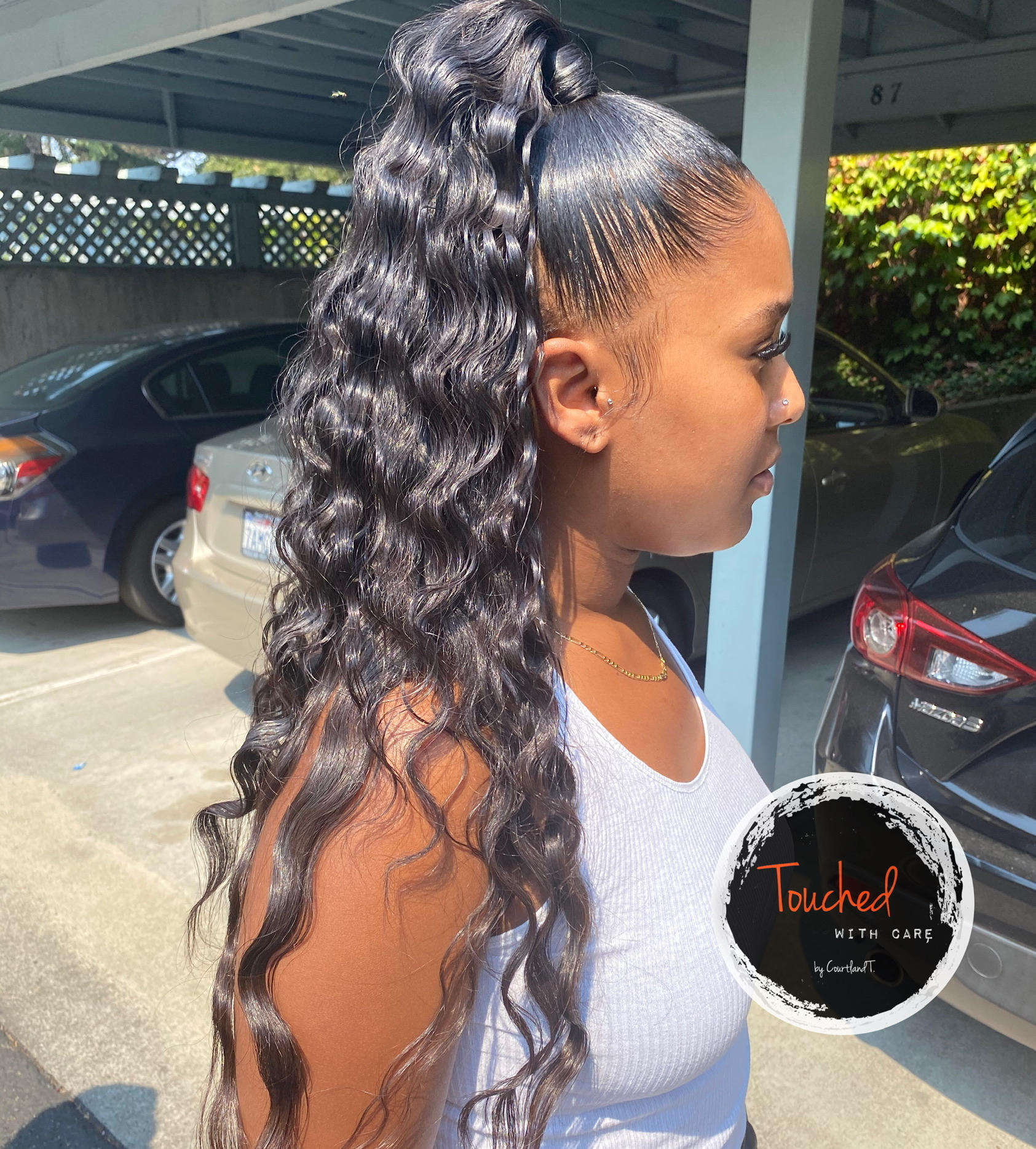 Half Up Half Down Quick Weave