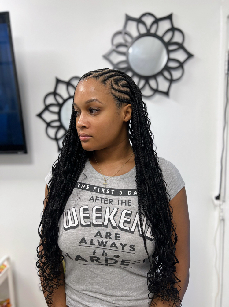 Tribal Boho Braids Waist Length