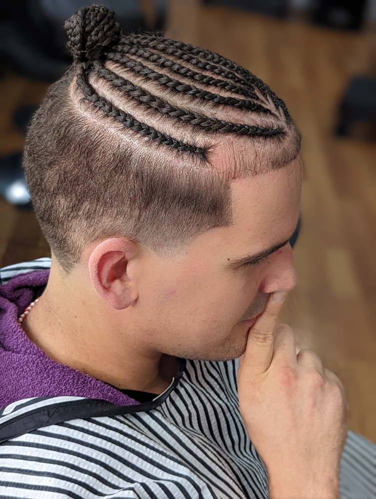 Male Half Head Cornrow Style
