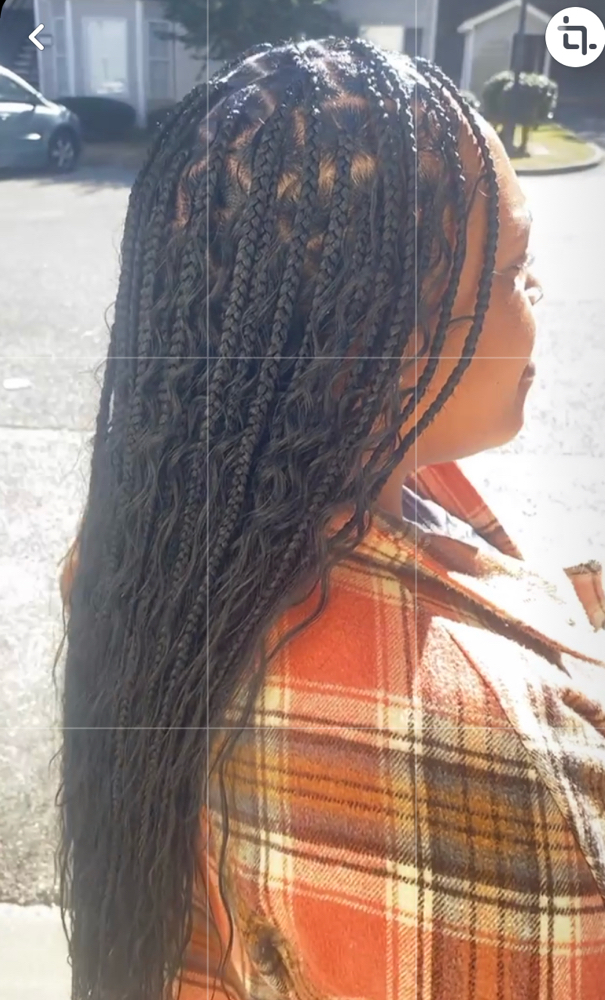 Medium Boho Knotless Midback at NitaMay Braids in Cartersville, GA