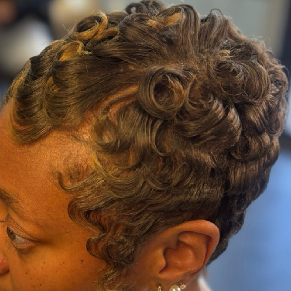 Big Chop and Relaxer at Charlie’s Angels Hair Salon in Atlanta Georgia, GA