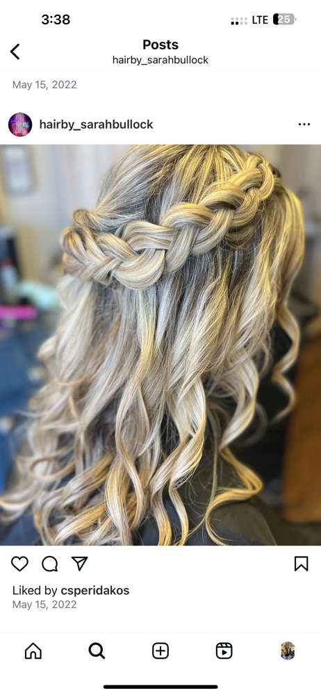 Updo at Hair by Sarah - Hair In The Square Beauty Bar in Lynn, MA