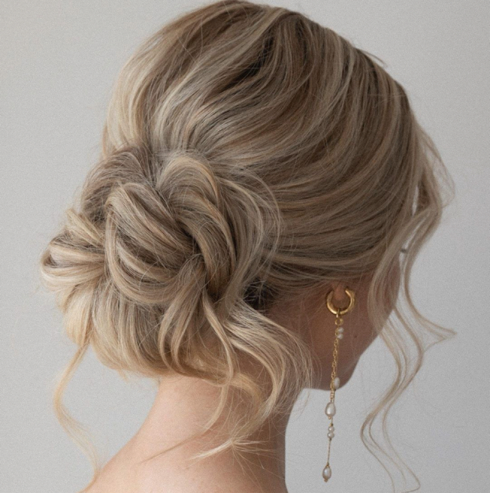 Updo at Brittany George at Loft Esthetics Salon in Lambertville, MI
