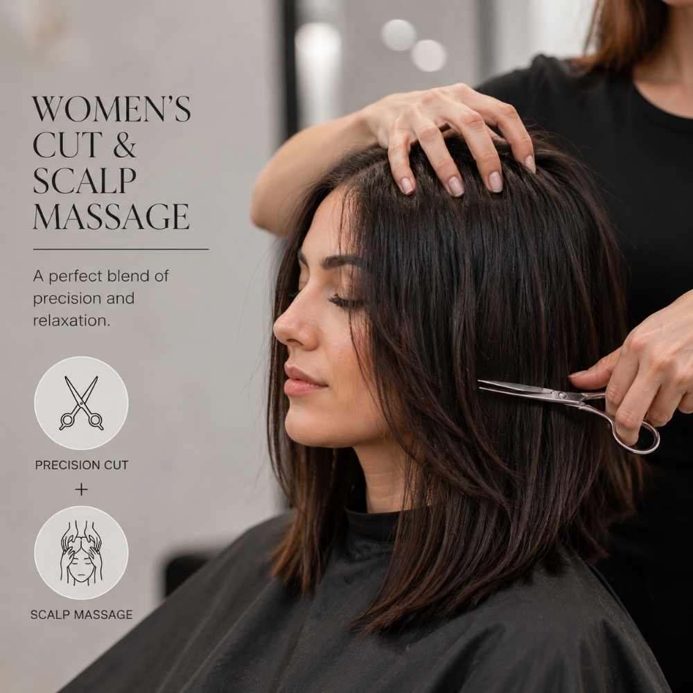 Women's Cut & Scalp Massage at Suite Elixir Hair Studio in Timonium, MD