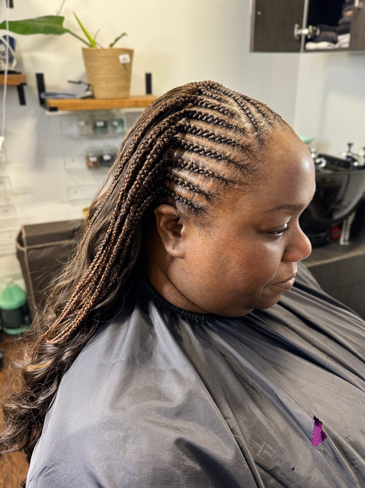 Partial Cornrow/Partial Sew In