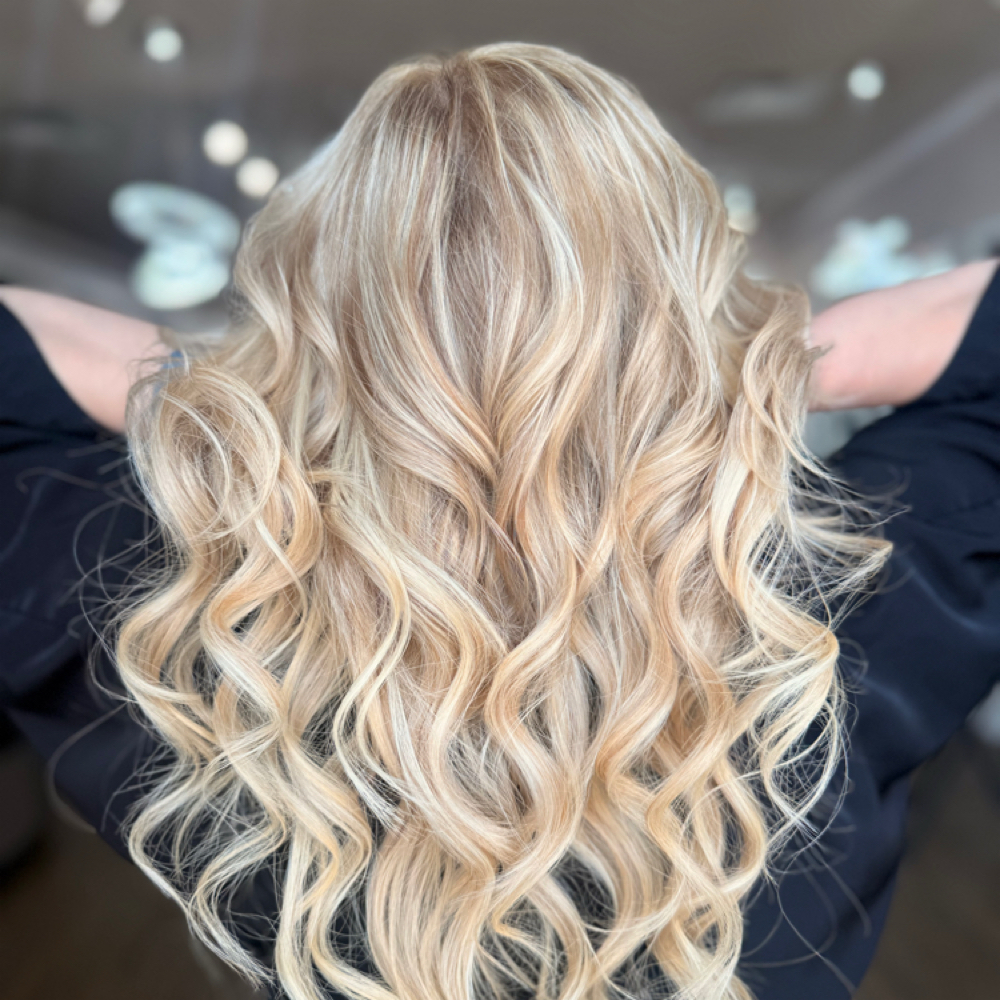 Color Retouch+Partial Highlight at Pani Style Hair Salon in Katy, TX