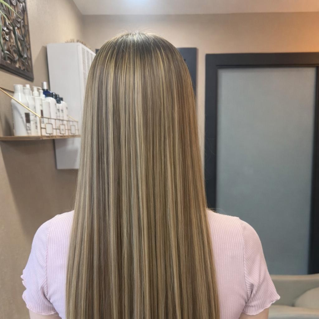 Specialty Silk Press + DCT at Blossoms HTX Hair Studio in Spring, TX