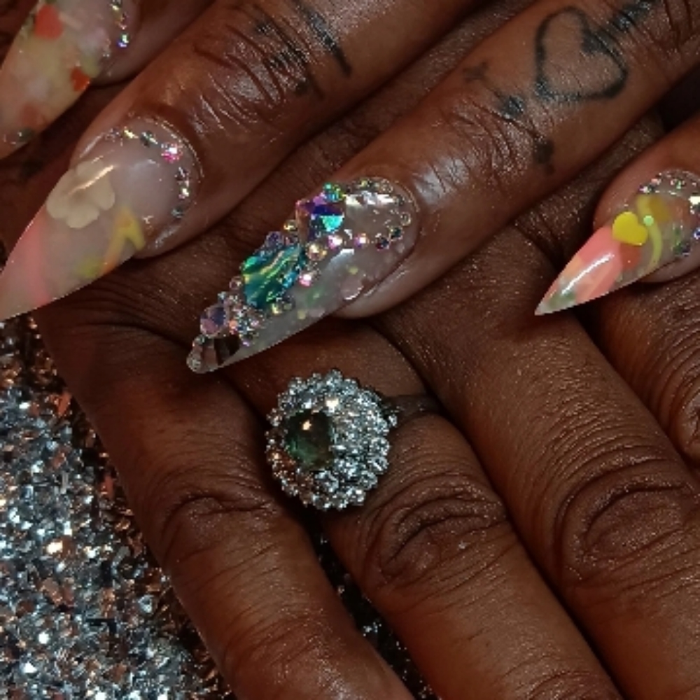 Treasure Nail (Half Nail) at EXOTIC NAILZ & STYLEZ LLC in Chicago, IL
