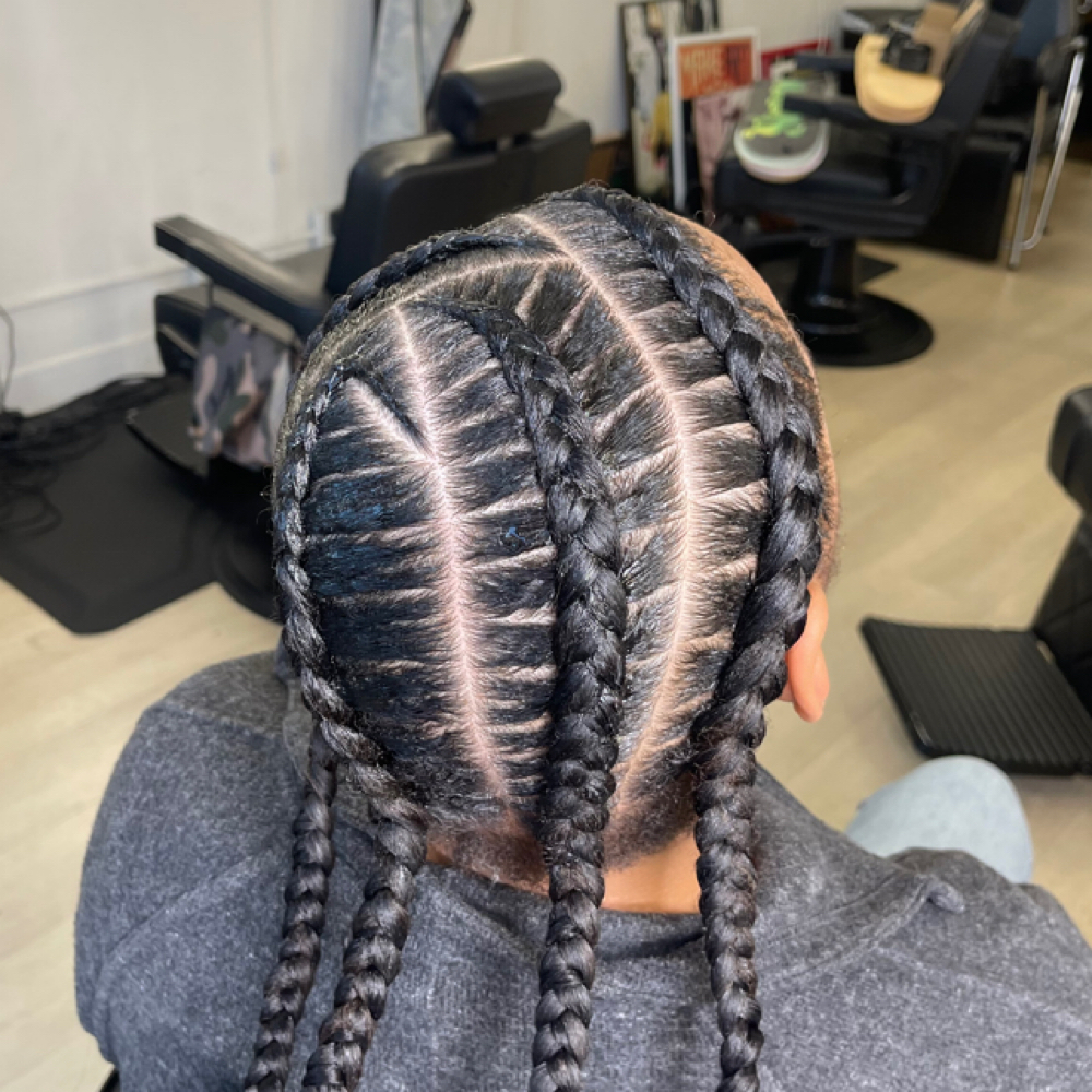 4 Feed-In Braids at GlammedByReesa in Walnut Creek, CA