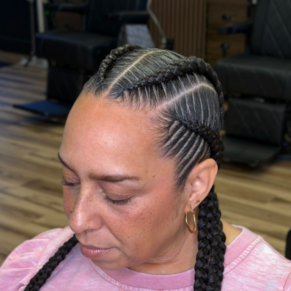 4 Feed-In Braids at GlammedByReesa in Walnut Creek, CA