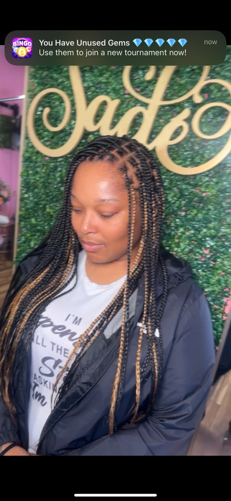 Smedium Knotless Box Braids