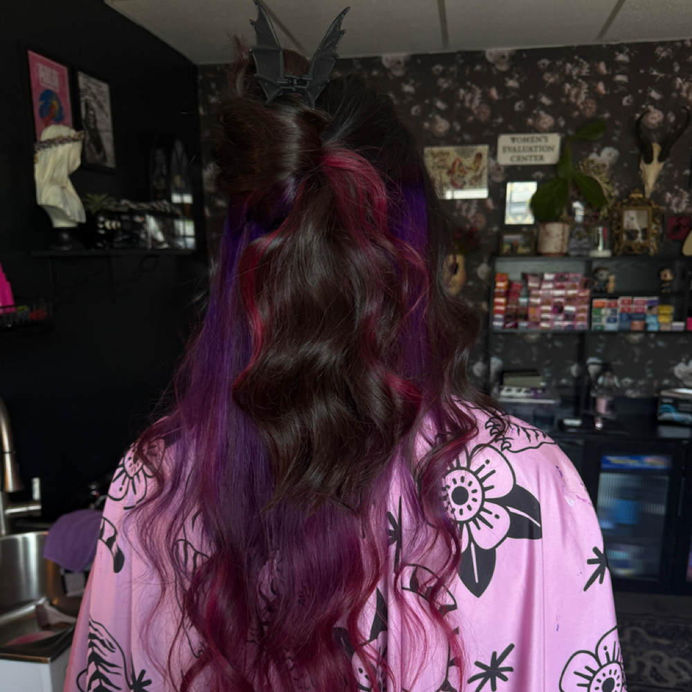 Block Color Service at The Black Veil Parlor in Hickory, NC