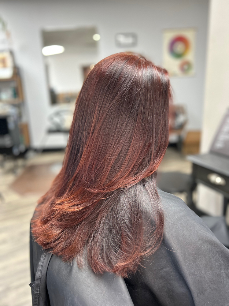 Long Hair Shampoo, Cut & Blowout